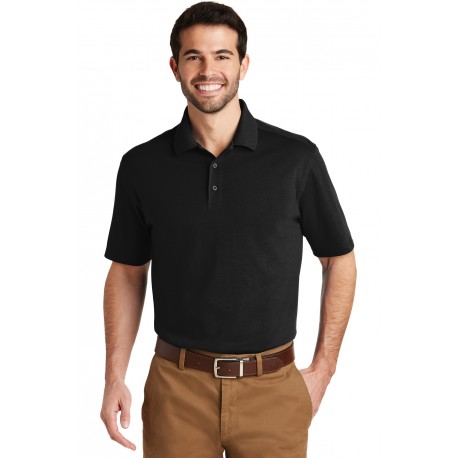 K164 Port Authority K164 SuperPro Knit Polo BLACK