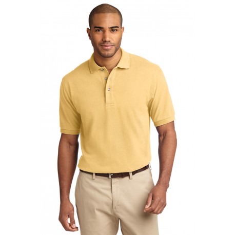 K420 Port Authority K420 Heavyweight Cotton Pique Polo YELLOW