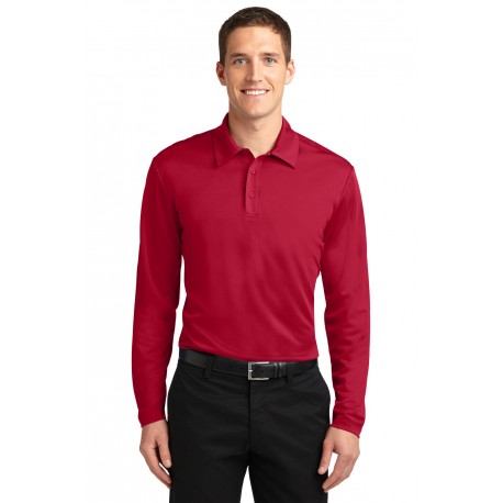 K540LS Port Authority K540LS Silk Touch Performance Long Sleeve Polo RED
