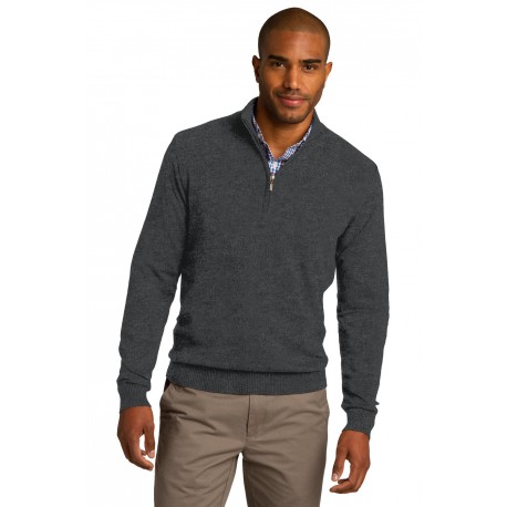 SW290 Port Authority SW290 1/2-Zip Sweater CHARCOAL HEATHER