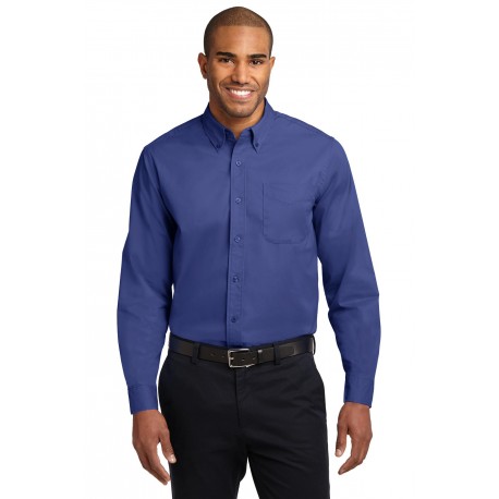 TLS608 Port Authority TLS608 Tall Long Sleeve Easy Care Shirt Mediterranean Blue
