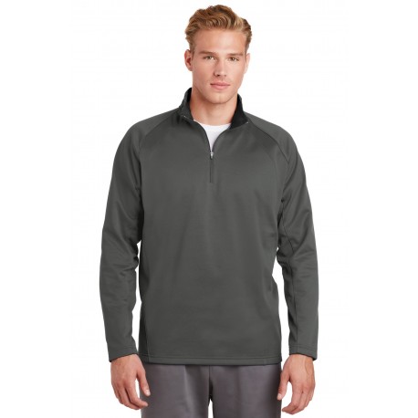 F243 Sport-Tek F243 Sport-Wick Fleece 1/4-Zip Pullover Dark Smoke Grey/Black