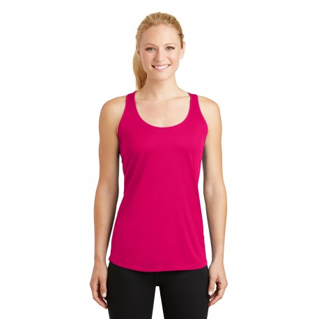 LST356 Sport-Tek LST356 Ladies PosiCharge Competitor Racerback Tank Pink Raspberry