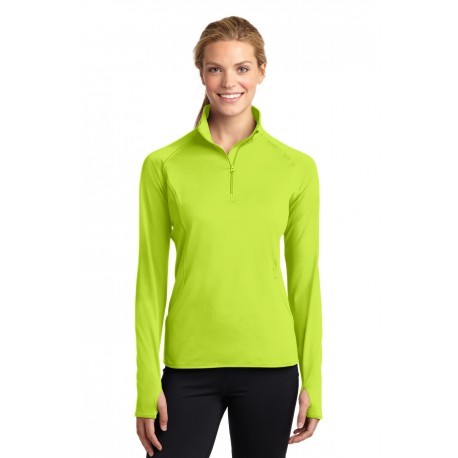 LST850 Sport-Tek LST850 Ladies Sport-Wick Stretch 1/2-Zip Pullover Charge Green