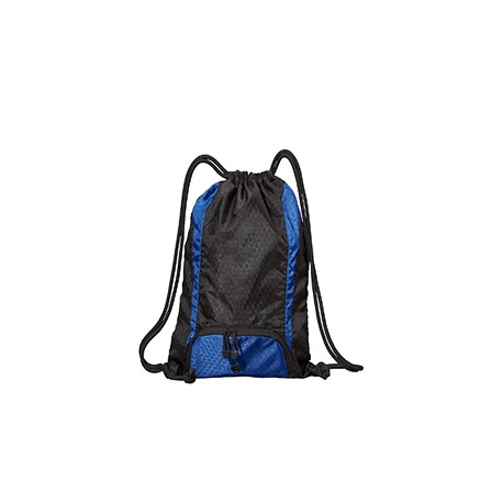8890 Liberty Bags 8890 Santa Cruz Drawstring Backpack BLACK/ROYAL