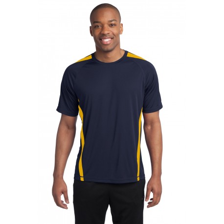 ST351 Sport-Tek ST351 Colorblock PosiCharge Competitor Tee True Navy/Gold