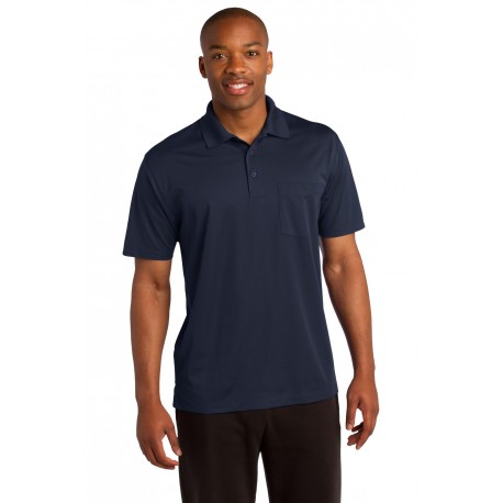 ST651 Sport-Tek ST651 Micropique Sport-Wick Pocket Polo TRUE NAVY