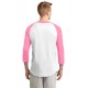 T200 Sport-Tek White/Bright Pink