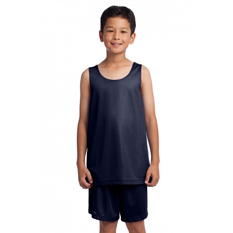 YST500 Sport-Tek YST500 Youth PosiCharge Classic Mesh Reversible Tank TRUE NAVY