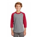 YT200 Sport-Tek Heather Grey/Red