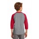 YT200 Sport-Tek Heather Grey/Red