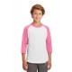 YT200 Sport-Tek White/Bright Pink