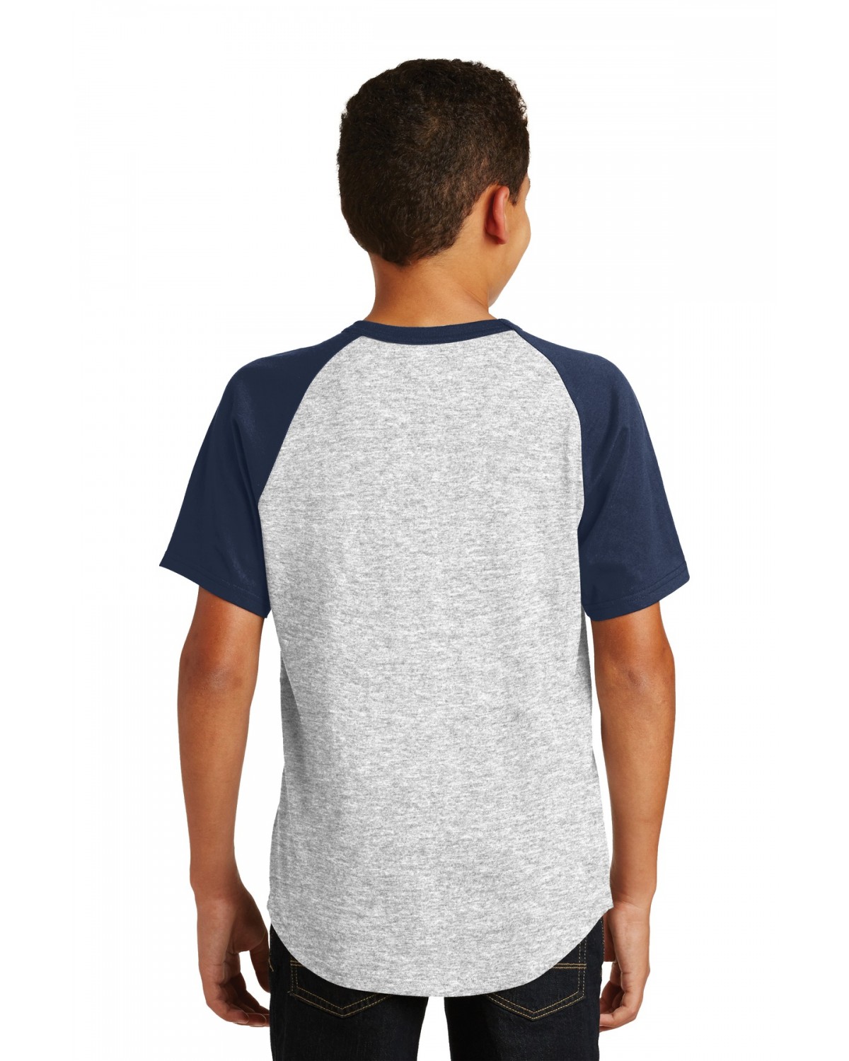 SportTek YT201 Youth Short Sleeve Colorblock Raglan Jersey