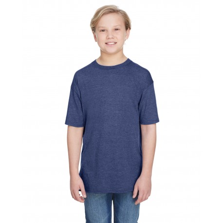 6750B Anvil 6750B Youth Triblend T-Shirt HEATHER BLUE
