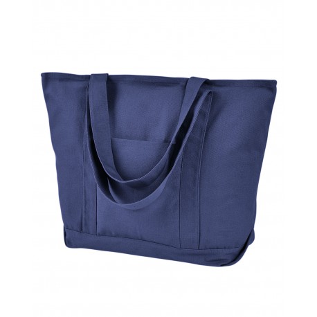 8879 Liberty Bags 8879 Seaside Cotton Pigment-Dyed Xl Canvas Boat Tote WASHED NAVY
